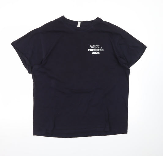 Casual Classics Men's Navy Blue L PIXL Freshers 2025 Graphic T-Shirt