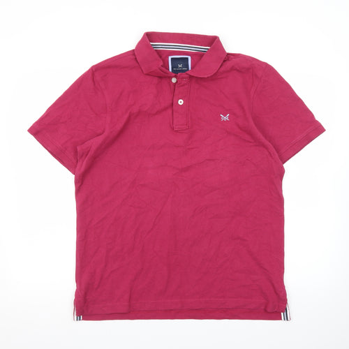 Crew Clothing Company Men's Red Cotton Polo Shirt L