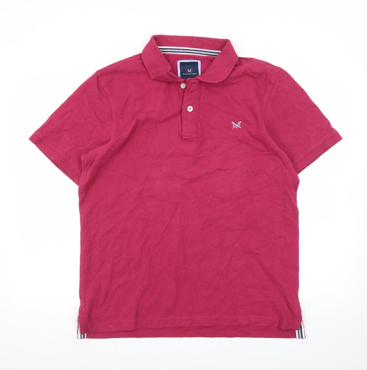 Crew Clothing Company Men's Red Cotton Polo Shirt L