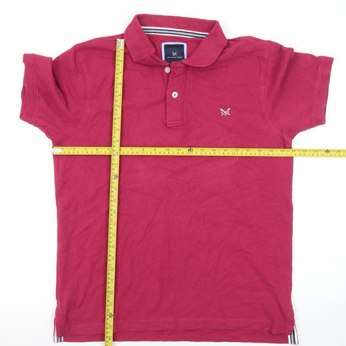 Crew Clothing Company Men's Red Cotton Polo Shirt L