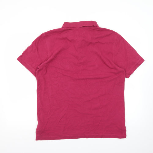 Crew Clothing Company Men's Red Cotton Polo Shirt L