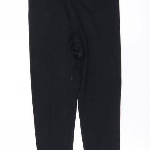Marks and Spencer Women Black Size 10 Ankle Leggings with Stretch Waist