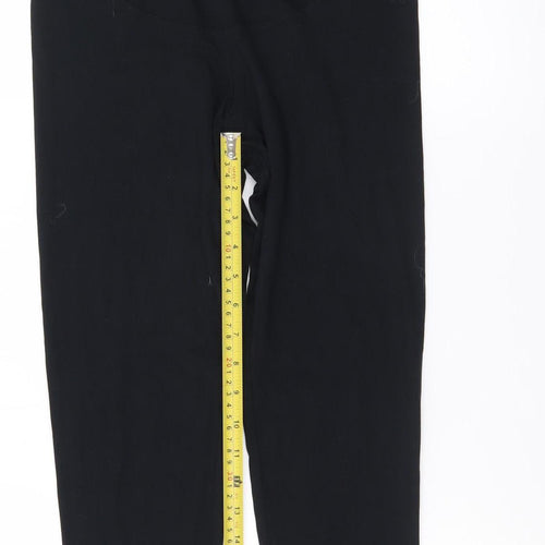 Marks and Spencer Women Black Size 10 Ankle Leggings with Stretch Waist