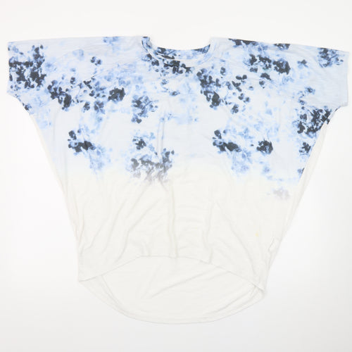 Firetrap Womens Blue Tie-Dye Relaxed Cotton T-Shirt UK14