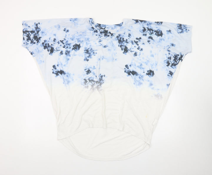 Firetrap Womens Blue Tie-Dye Relaxed Cotton T-Shirt UK14