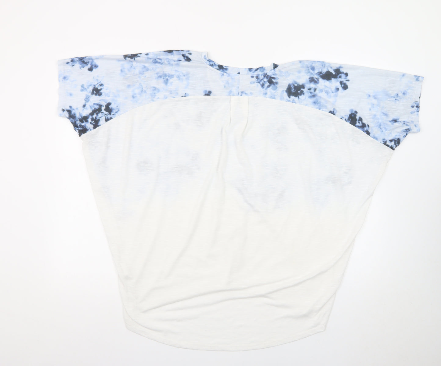Firetrap Womens Blue Tie-Dye Relaxed Cotton T-Shirt UK14