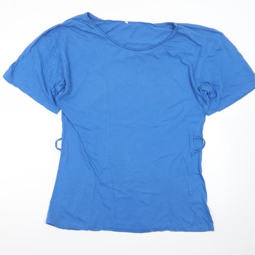 Denim Co Womens Blue Cotton Short Sleeve Basic T-Shirt Size 12