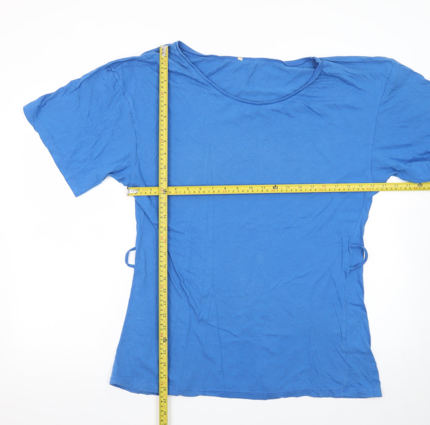 Denim Co Womens Blue Cotton Short Sleeve Basic T-Shirt Size 12
