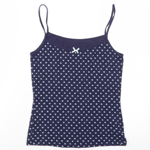 George Womens Blue Polka Dot Cami Pyjama Top Size 8-10