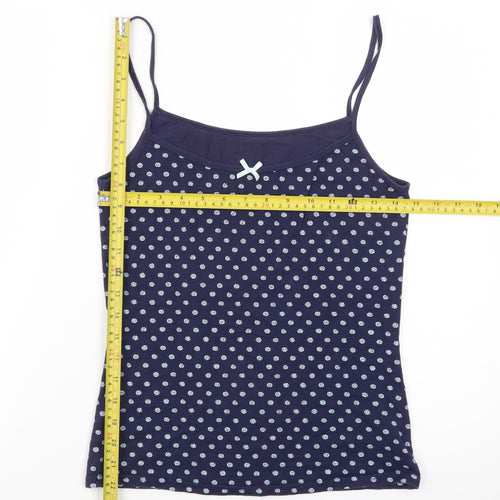 George Womens Blue Polka Dot Cami Pyjama Top Size 8-10