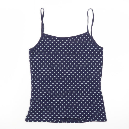 George Womens Blue Polka Dot Cami Pyjama Top Size 8-10