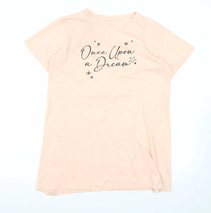 JEFF&CO Womens Pink Once Upon a Dream Cotton Nightshirt 10-12