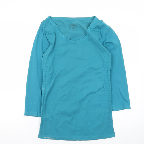 PureLime Women’s Turquoise Seamless Long Sleeve T-Shirt L/XL