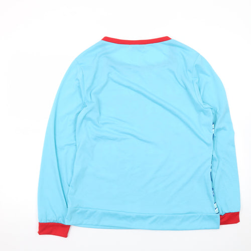 Misslook Women's Blue Floral Long Sleeve T-Shirt Size L