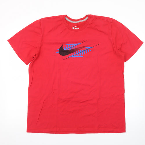 Nike Men's Red XL Athletic Fit Graphic Sports T-Shirt