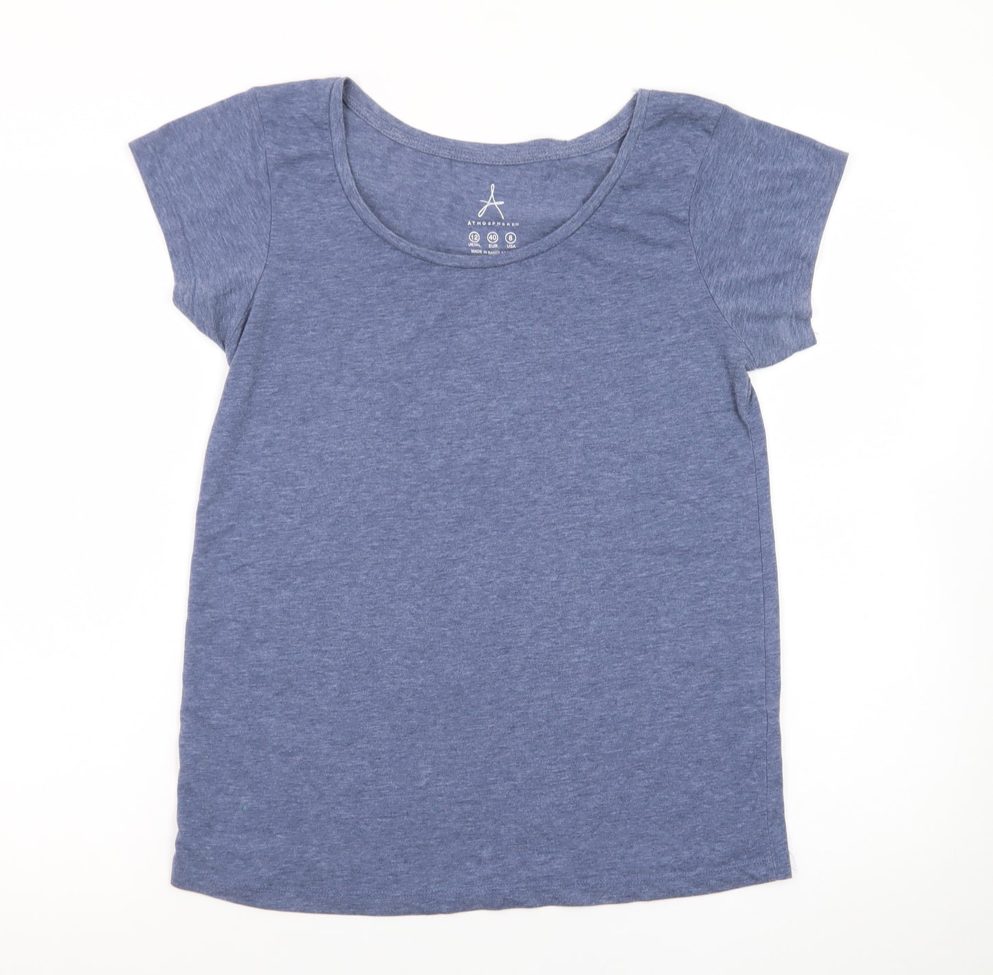 Atmosphere Women Blue Size 12 Classic Short Sleeve T-Shirt