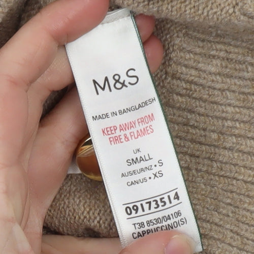 Marks and Spencer Women’s Beige Wool Blend Cardigan UK Small