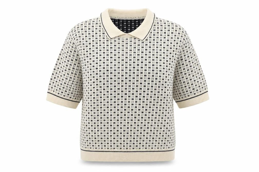 Marks and Spencer Women Beige Collared Knit Short Sleeve Jumper Size 12