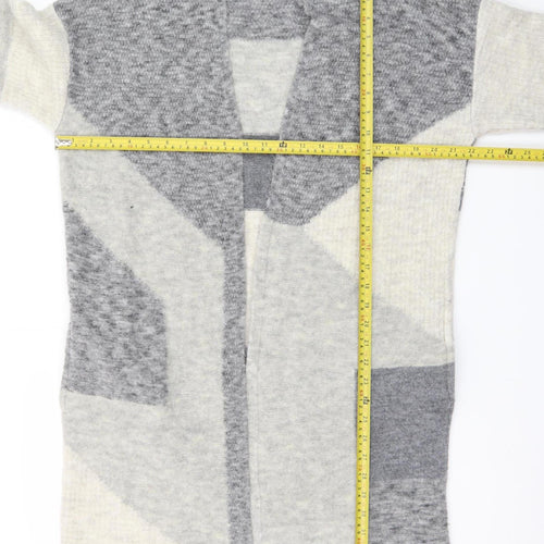 George Women's Grey Knit Open Long Cardigan Size S