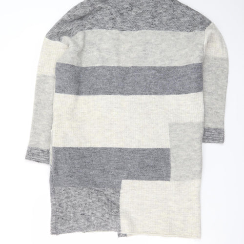 George Women's Grey Knit Open Long Cardigan Size S