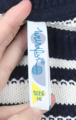 Seasalt Women’s Multicoloured Striped Cotton Jumper Size 16