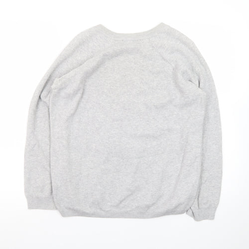 Dorothy Perkins Women’s Grey Graphic Crew Neck Pullover Jumper Size 8