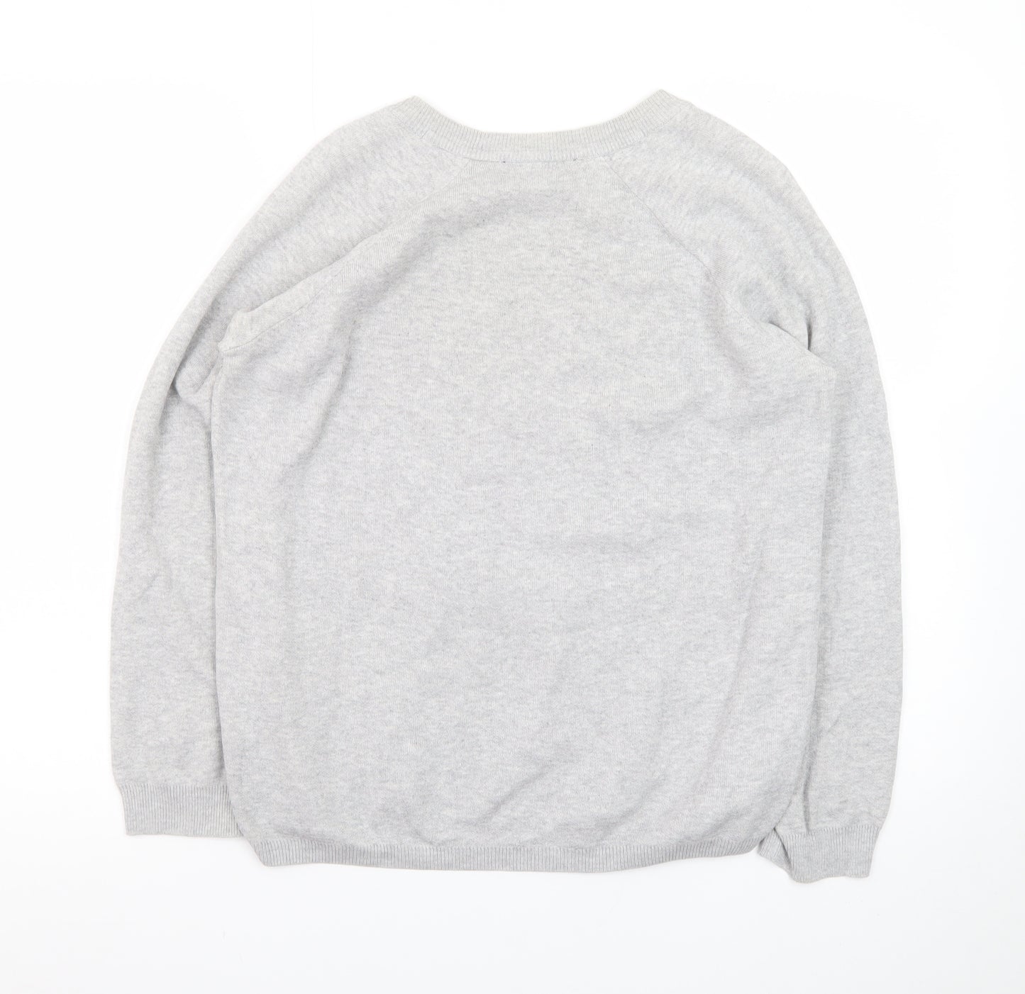 Dorothy Perkins Women’s Grey Graphic Crew Neck Pullover Jumper Size 8