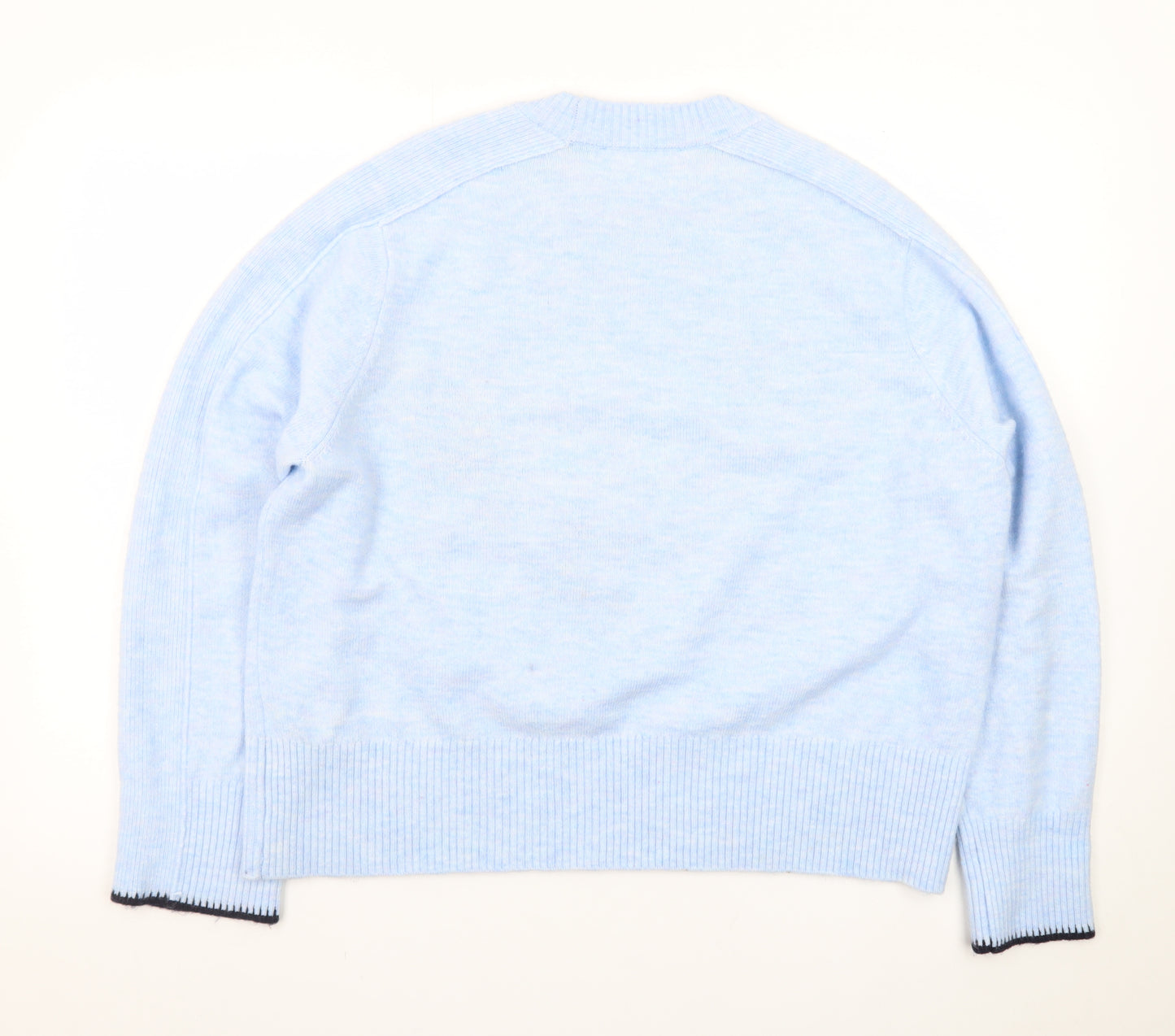 Next Women Blue Whale Animal Print Crew Neck Jumper Size M