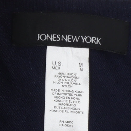 Jones New York Women’s Blue Beaded Sleeveless Knit Vest M