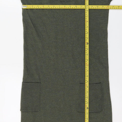 Toast Women’s Green Wool Jumper Dress Size 6 Long Sleeve Knit