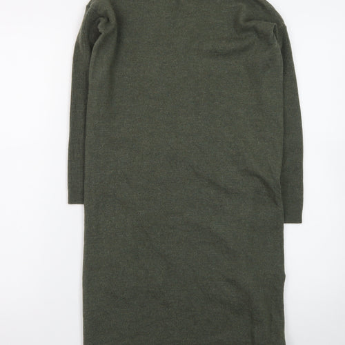 Toast Women’s Green Wool Jumper Dress Size 6 Long Sleeve Knit