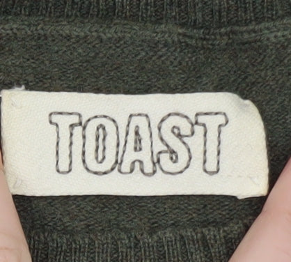 Toast Women’s Green Wool Jumper Dress Size 6 Long Sleeve Knit