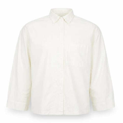 PrettyLittleThing Unisex White Long Sleeve Cotton Button-Up Shirt XS