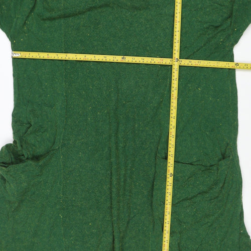 Seasalt Women Green Wool Cotton Jersey A-Line Dress Size 22