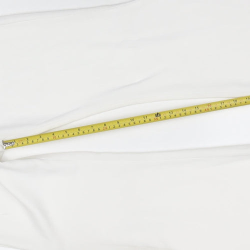Zara Woman White Flared Trousers XS Women's Elegant Wide-Leg Pants