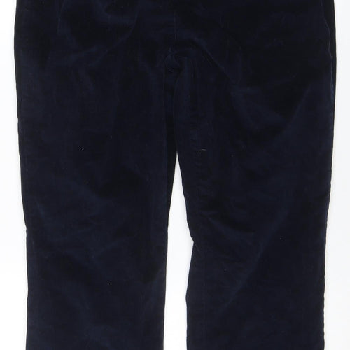 Cotton Traders Women Blue Size 16 Velvet Elastic Waist Trousers