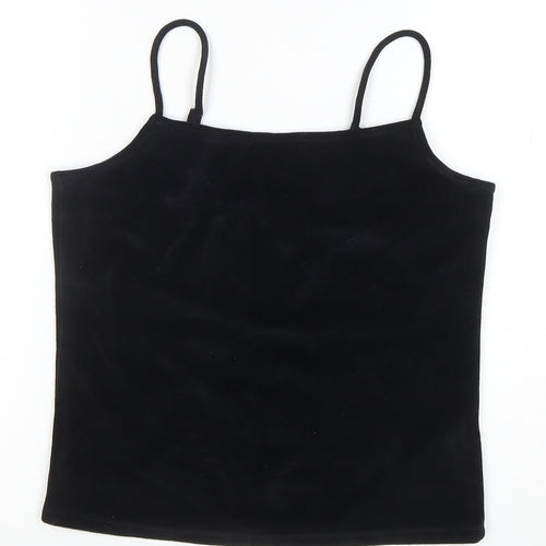 NA-KD Women’s Black Velvet Camisole Tank Top Size M