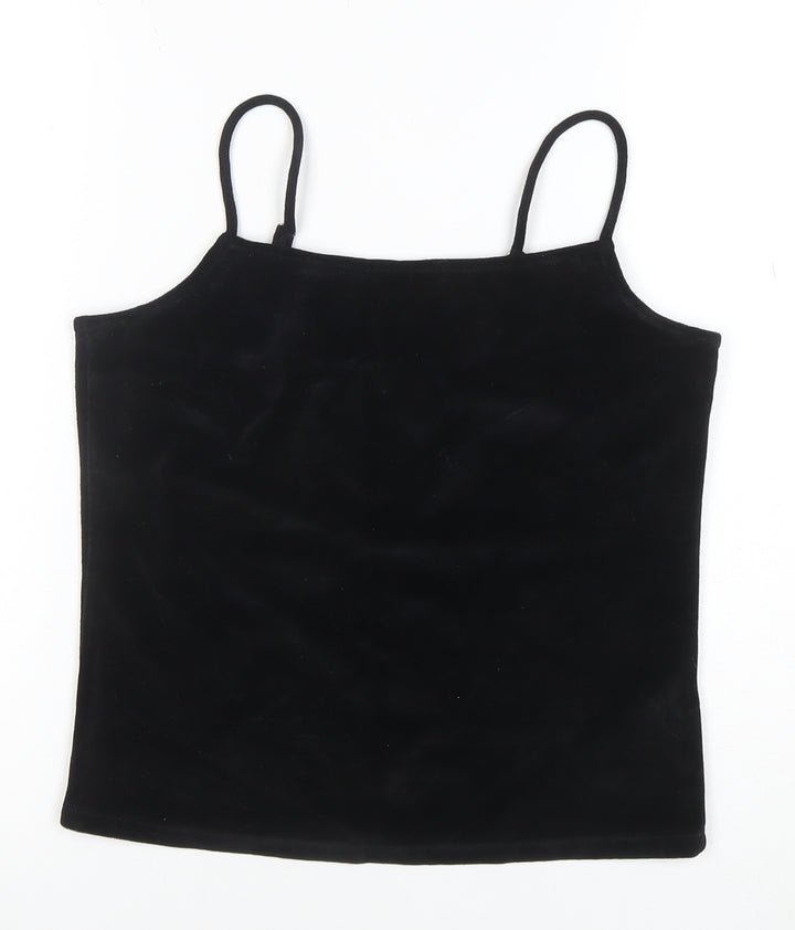 NA-KD Women’s Black Velvet Camisole Tank Top Size M