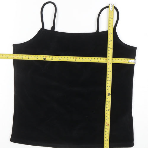 NA-KD Women’s Black Velvet Camisole Tank Top Size M