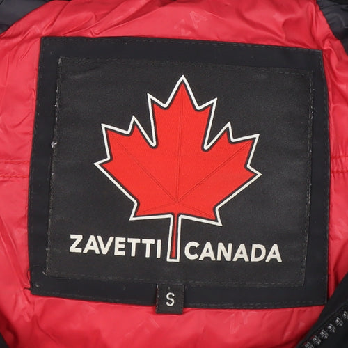 Zavetti Canada Men's Black Puffer Jacket Hooded Size S Winter Casual