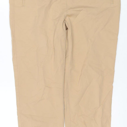 Marks and Spencer Women's Beige Chino Trousers Size 12 Regular