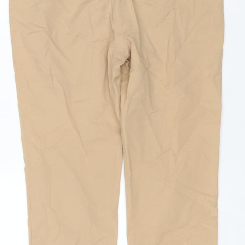 Marks and Spencer Women's Beige Chino Trousers Size 12 Regular