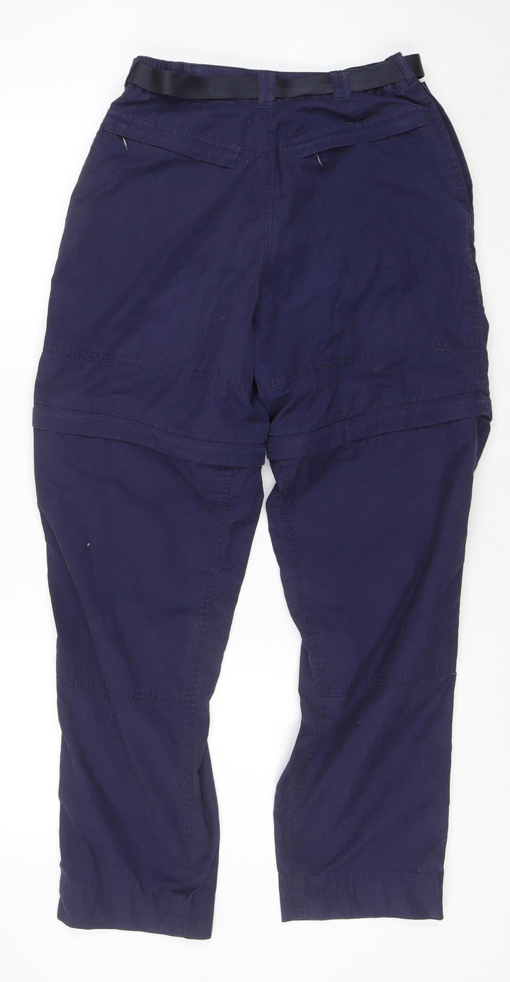 Craghoppers Women's Blue Cargo Travel Trousers UK 12 Belted Quick Dry