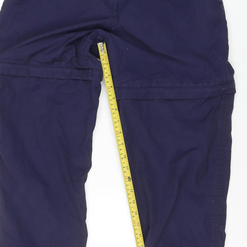 Craghoppers Women's Blue Cargo Travel Trousers UK 12 Belted Quick Dry