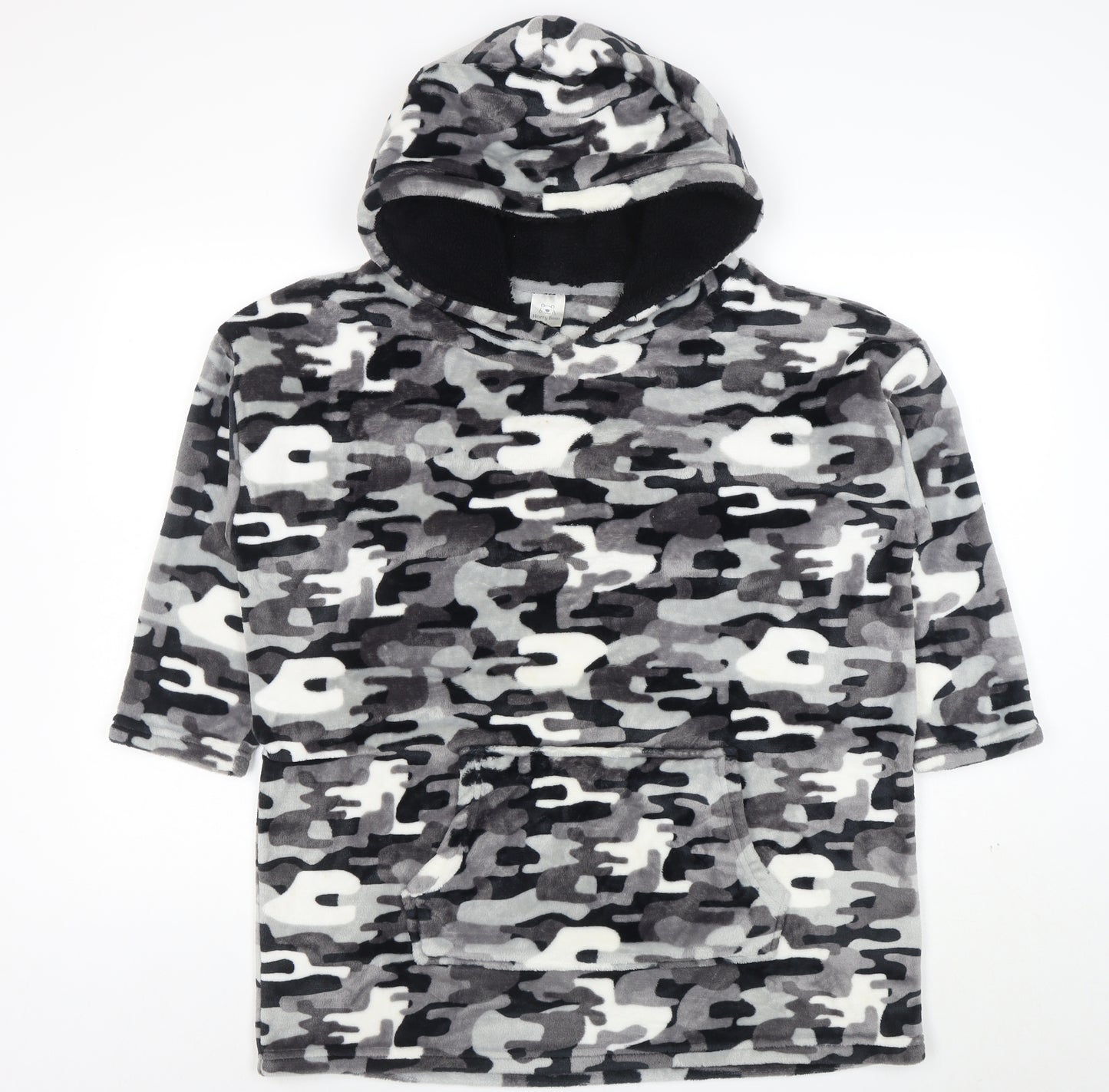 Harry Bear Boys Grey Camouflage Fleece Hooded Nightwear One Size