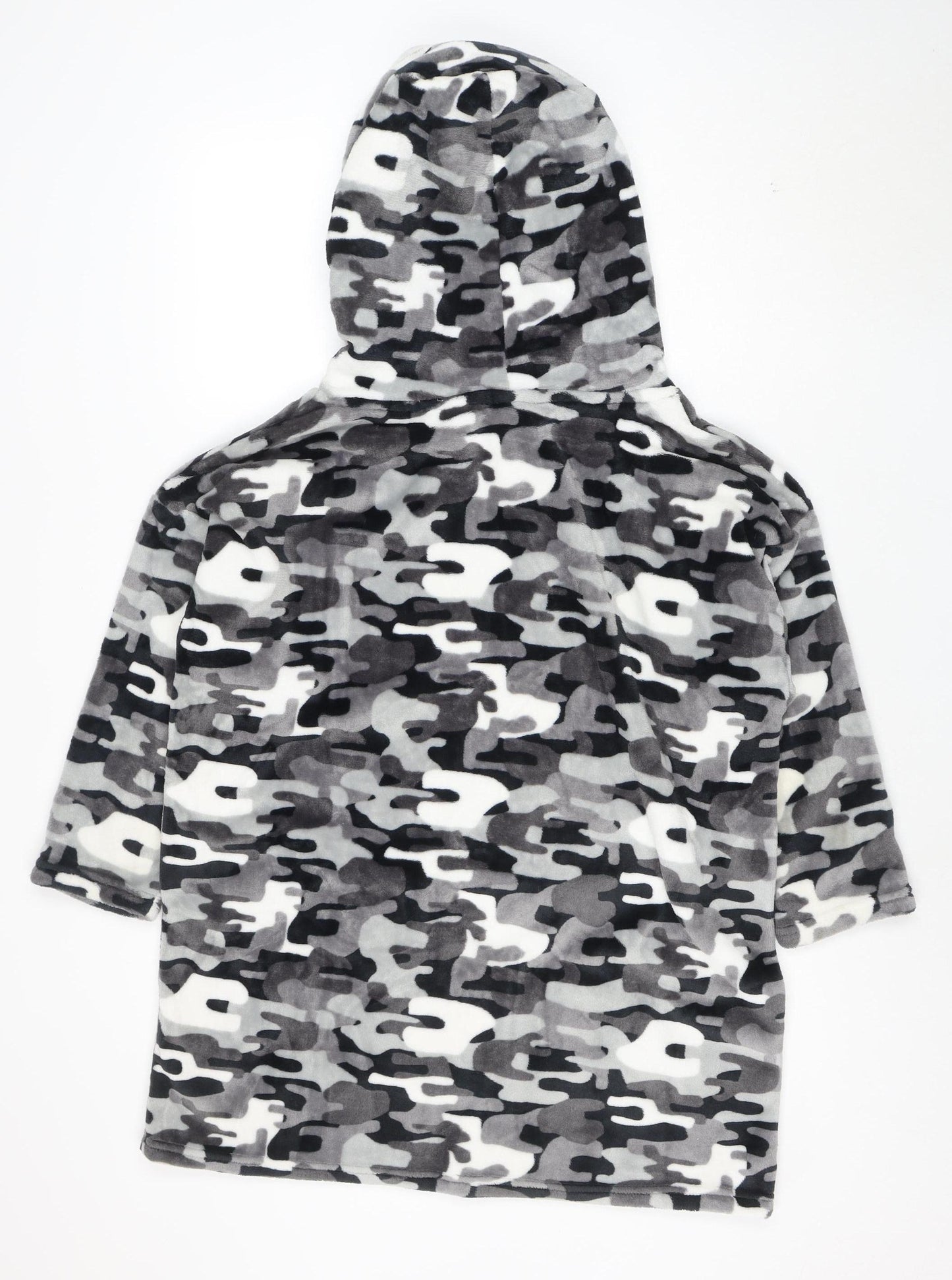 Harry Bear Boys Grey Camouflage Fleece Hooded Nightwear One Size