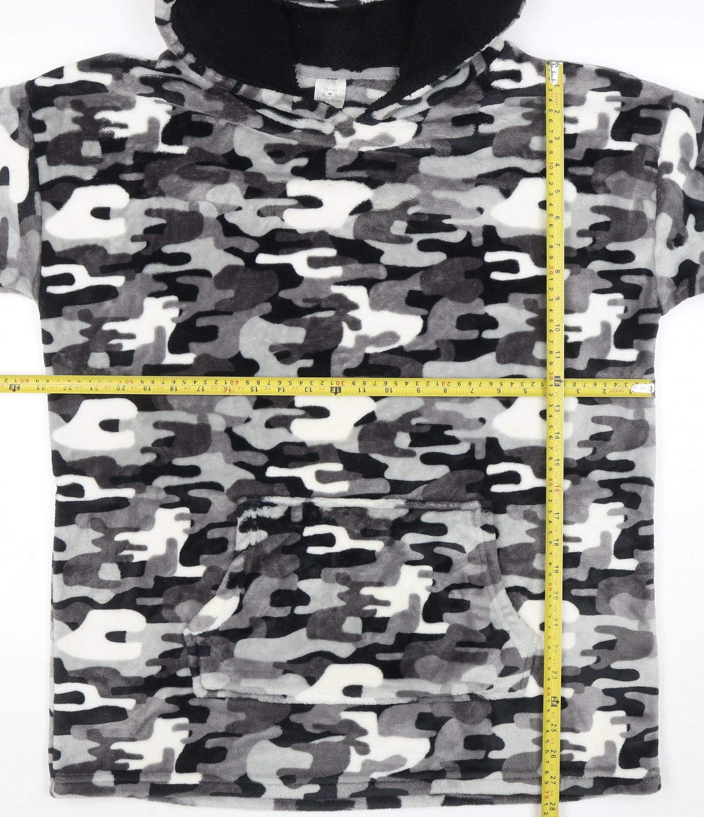 Harry Bear Boys Grey Camouflage Fleece Hooded Nightwear One Size