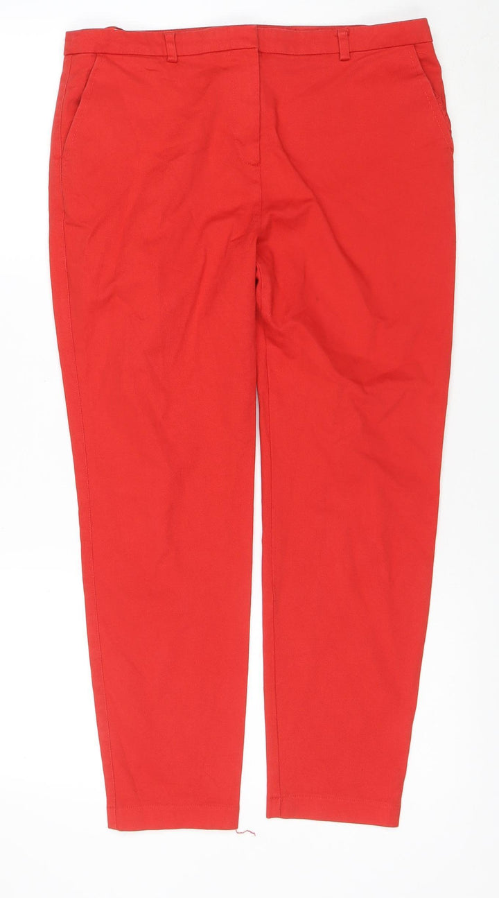 Next Women's Red Straight Stretch Jeans Size 14 Regular