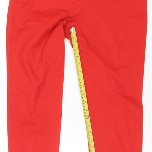 Next Women's Red Straight Stretch Jeans Size 14 Regular