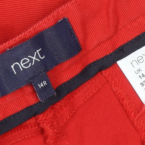Next Women's Red Straight Stretch Jeans Size 14 Regular
